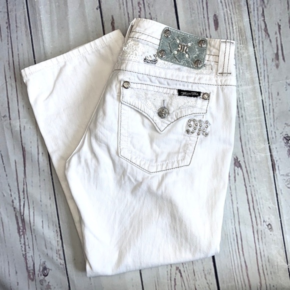 Miss Me Denim - MISS ME~White Capris